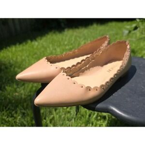 Coach Womens Vivian Pink Leather Pointed Toel Ballet Flats Size 6  *flaws